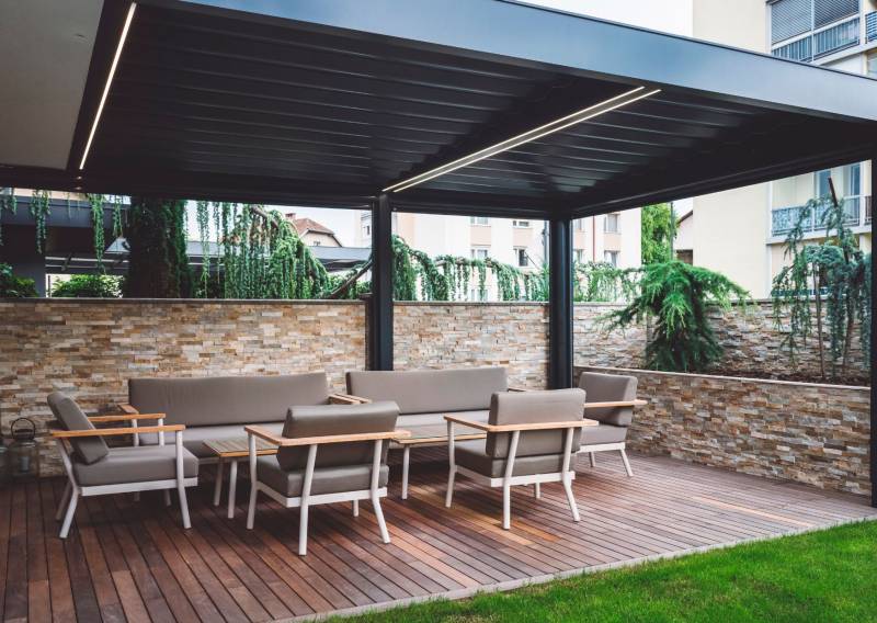 pergola en aluminium pour créer une terrasse  bouscat bruges